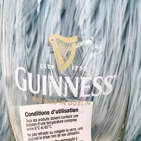 Guinness, Beer Glasses, 13oz, Set of 6, With Embossed Harp Logo, New In‎ Box - Picture 9 of 16